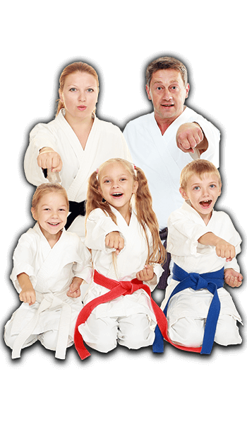 Martial Arts Lessons for Families in Louisville  KY - Sitting Group Family Banner